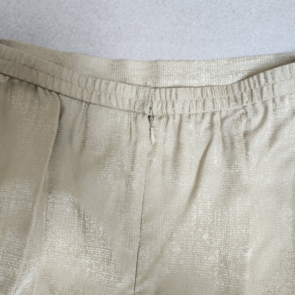 Adrianna Papell Size 10 Vintage Silk Skirt Suit Set Champagne Formal Midi READ - Picture 11 of 11